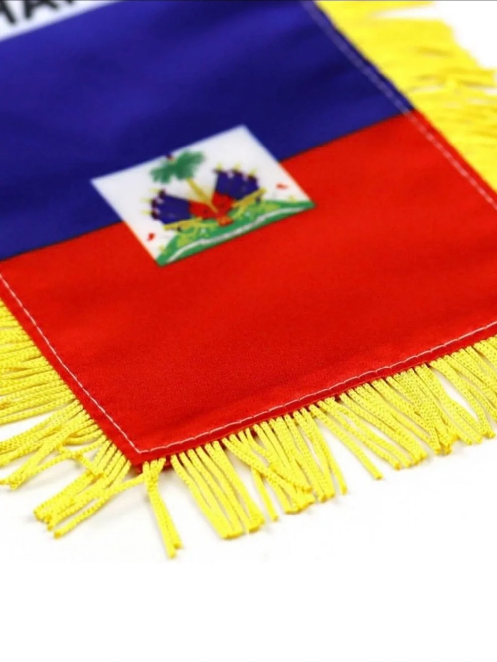 Haiti MINI BANNER FLAG CAR & HOME WINDOW MIRROR HANGING 2 SIDED
